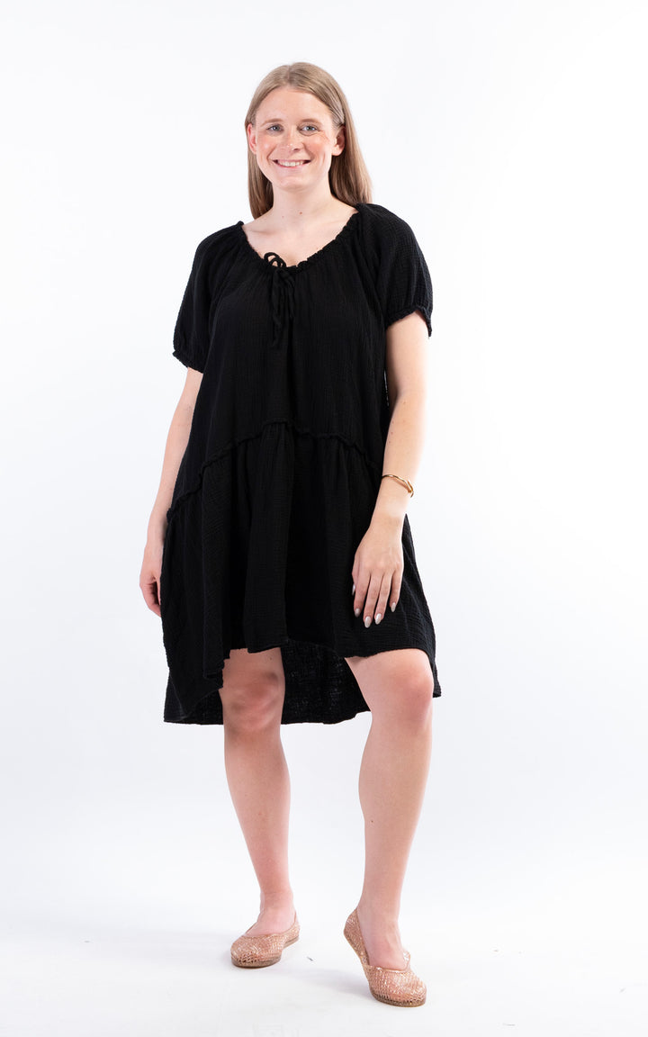 Rina Cotton Dress | Black