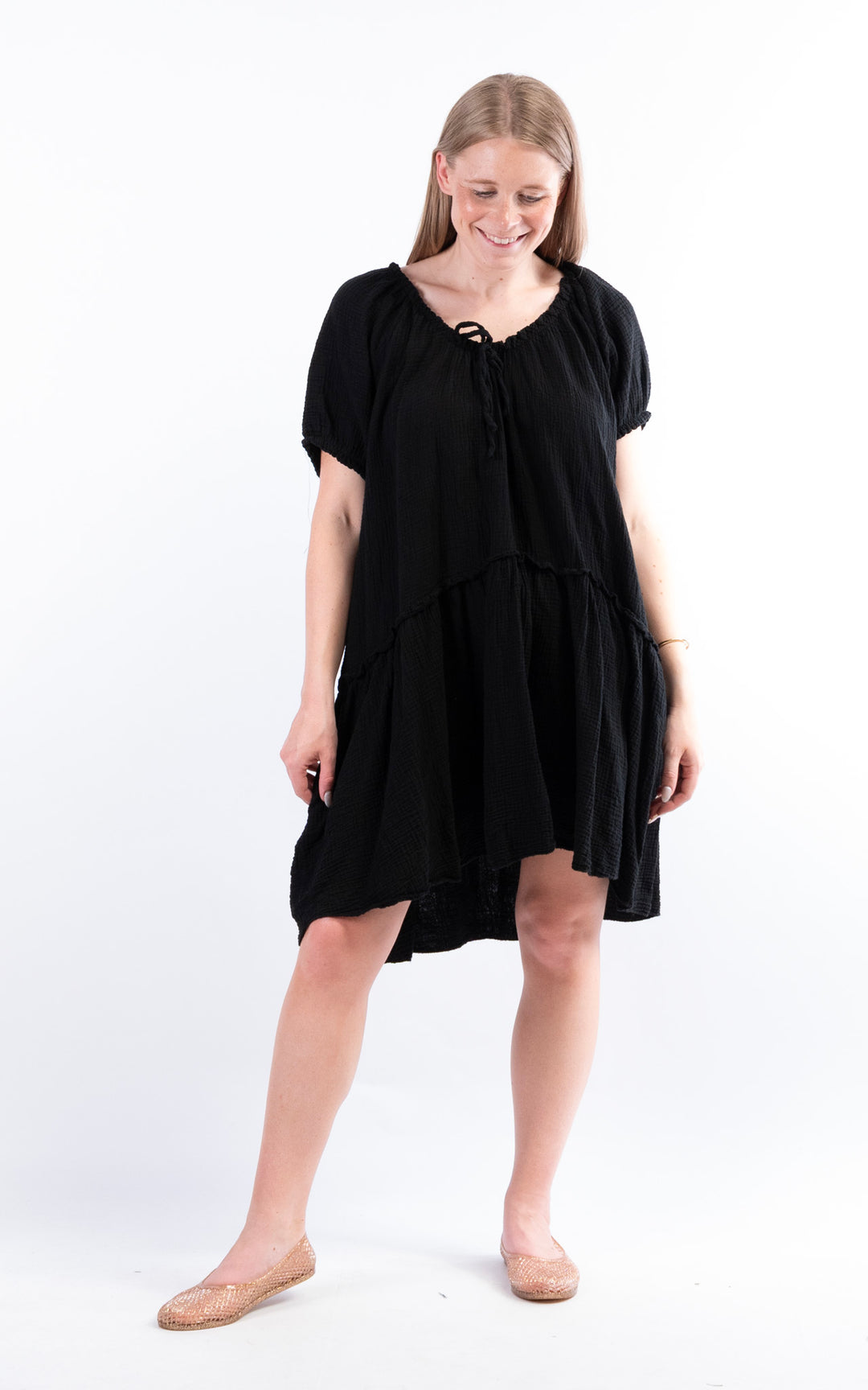 Rina Cotton Dress | Black