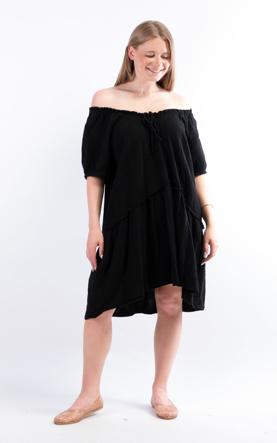 Rina Cotton Dress | Black