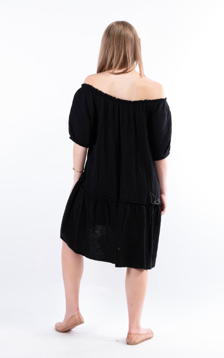 Rina Cotton Dress | Black