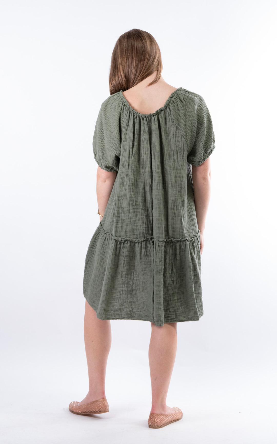 Rina Cotton Dress | Khaki