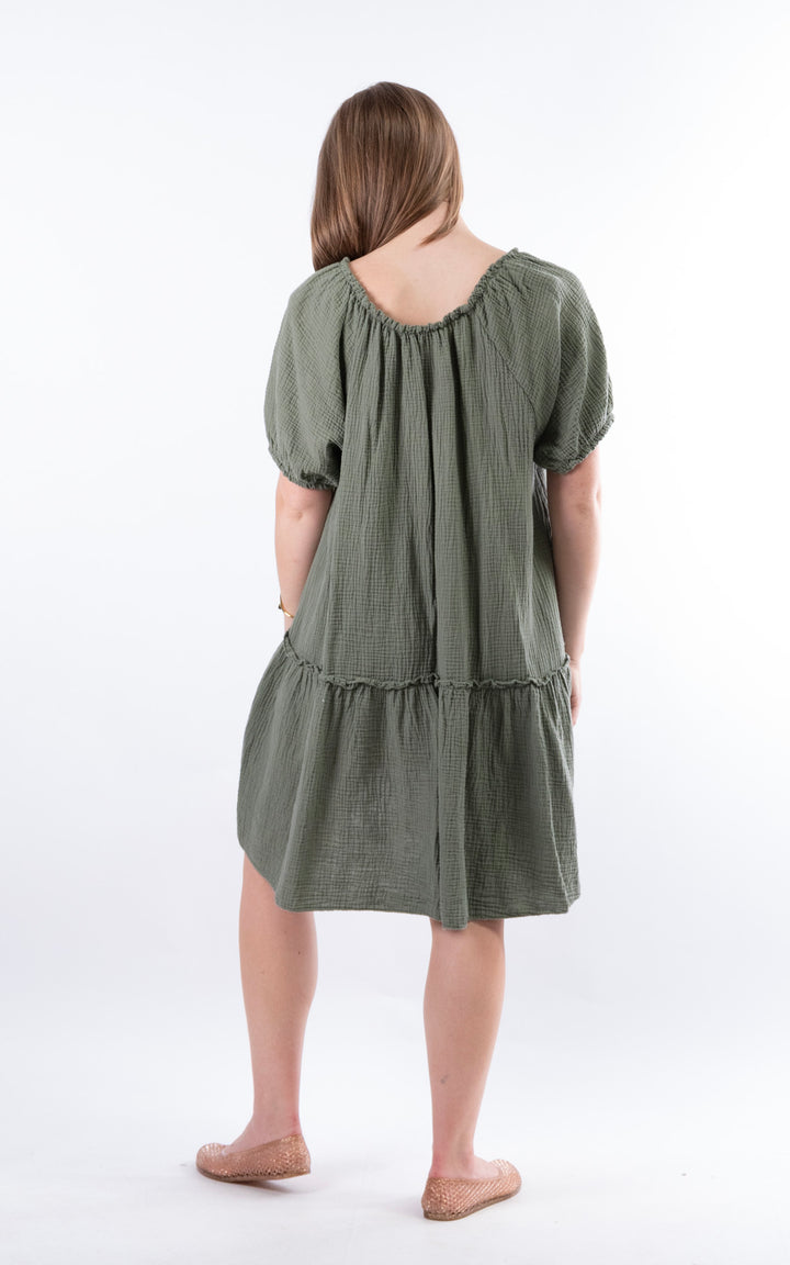 Rina Cotton Dress | Khaki