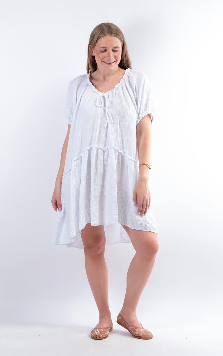 Rina Cotton Dress | White