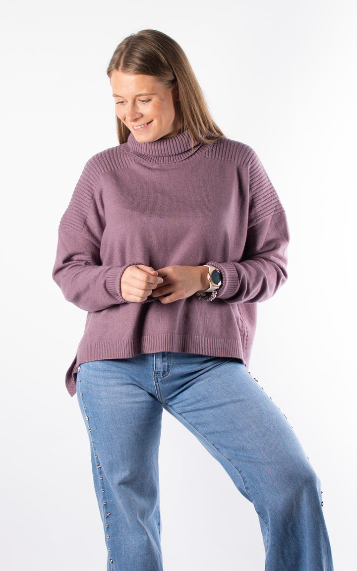 Roll Neck Jumper | Lilac