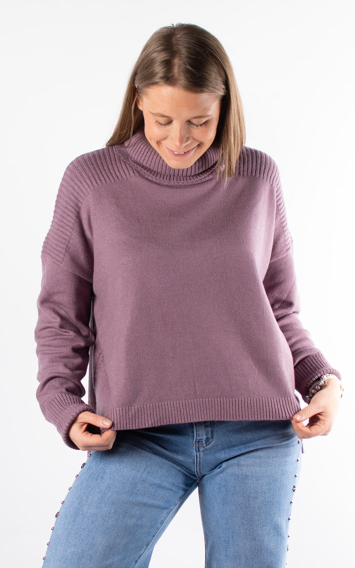 Roll Neck Jumper | Lilac