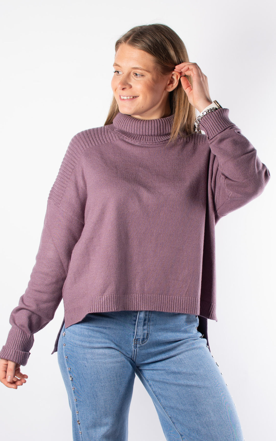 Roll Neck Jumper | Lilac