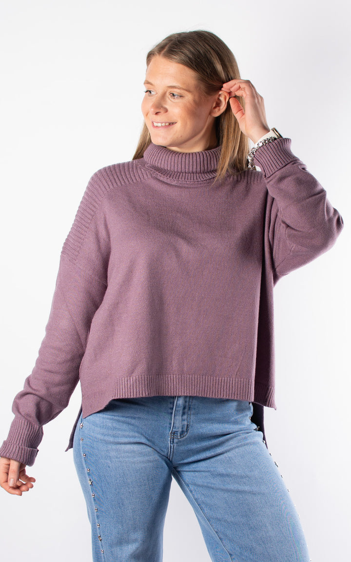 Roll Neck Jumper | Lilac