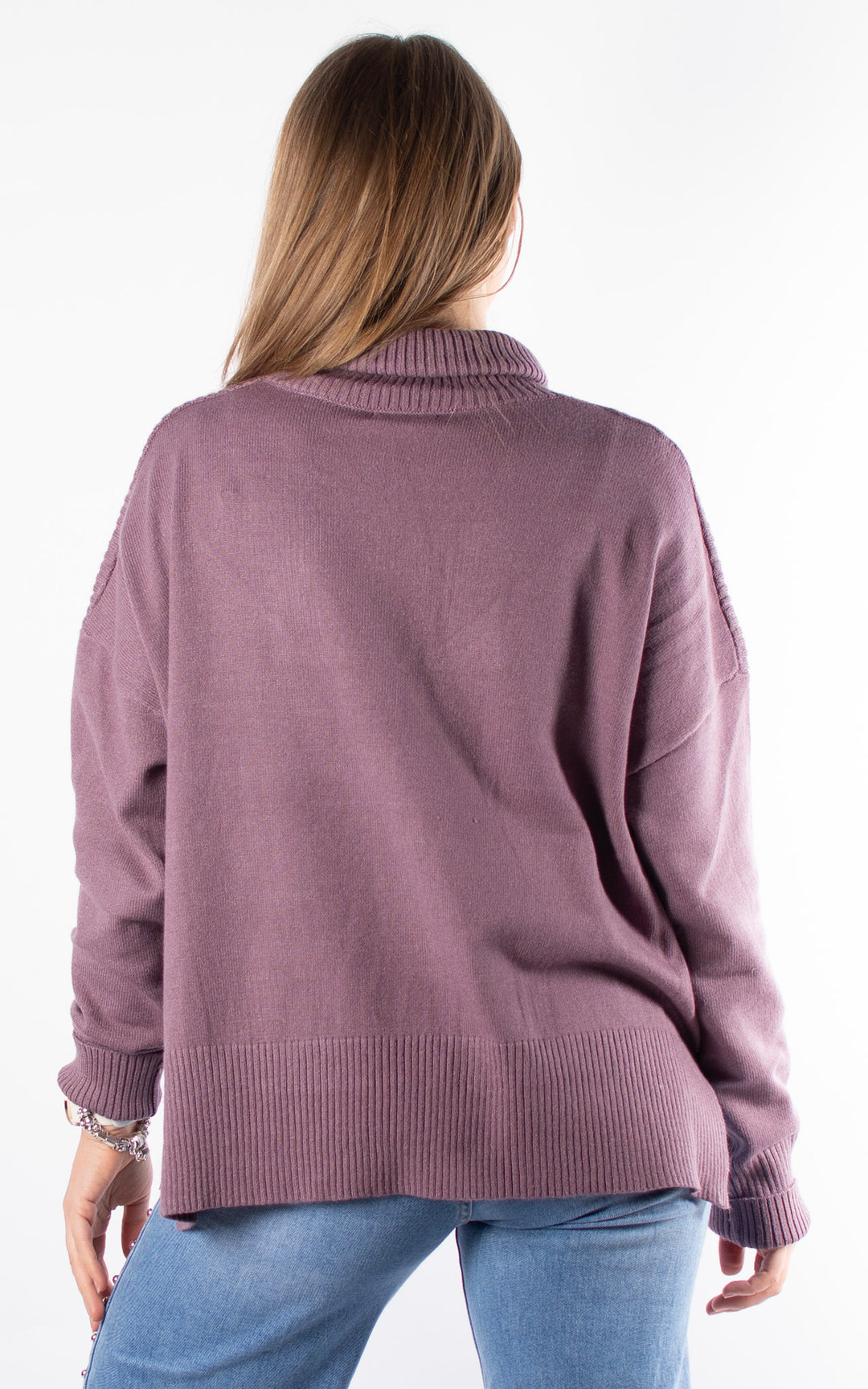 Roll Neck Jumper | Lilac