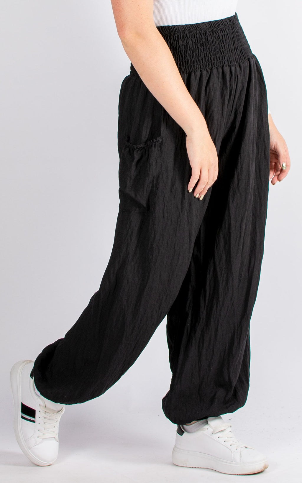 Roma High Waist Trousers | Black