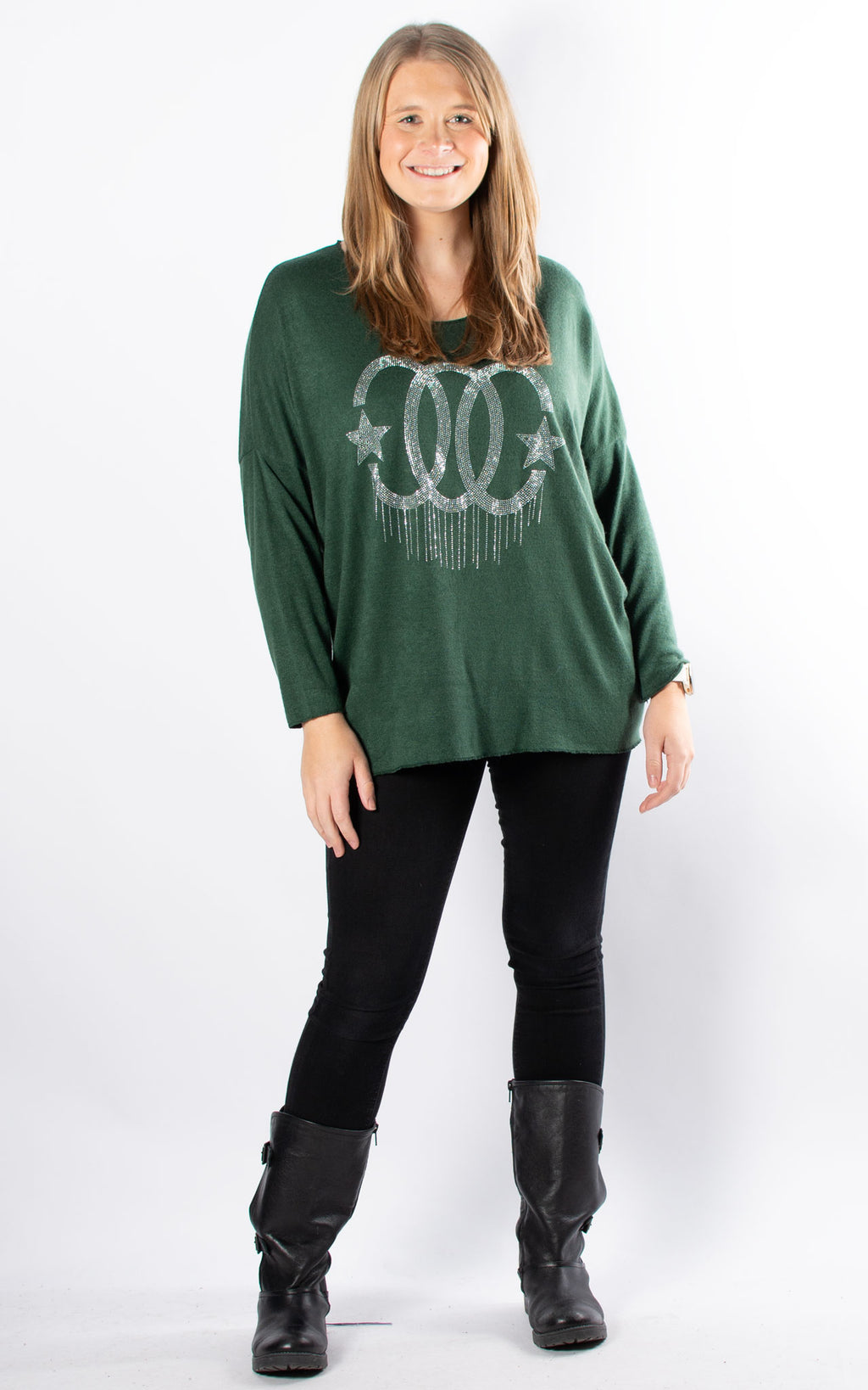 Rose Sparkle Top | Green