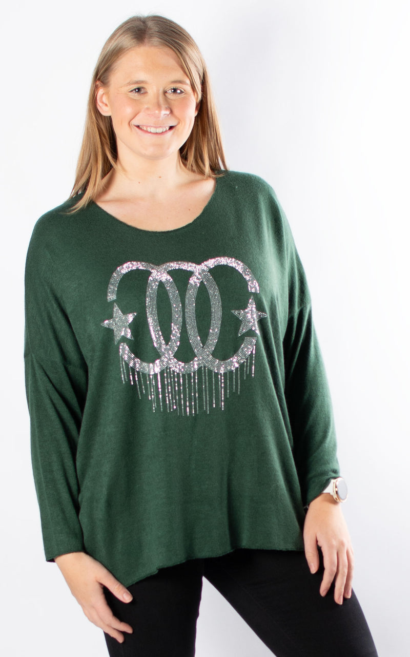 Rose Sparkle Top | Green