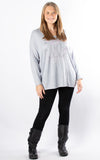 Rose Sparkle Top | Grey