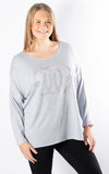 Rose Sparkle Top | Grey