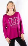 Rose Sparkle Top | Magenta