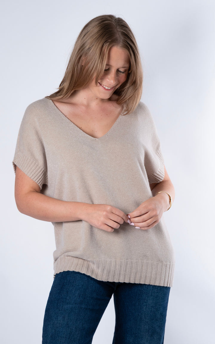 Rose Tank Knit | Beige