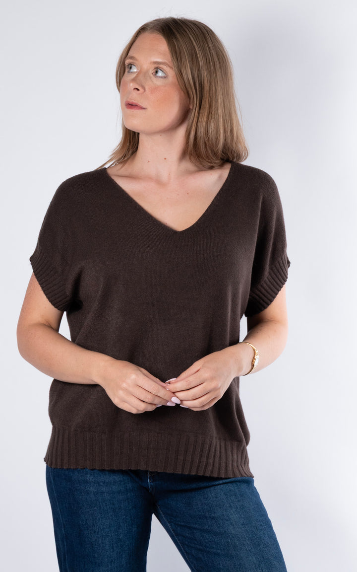 Rose Tank Knit | Chocolate