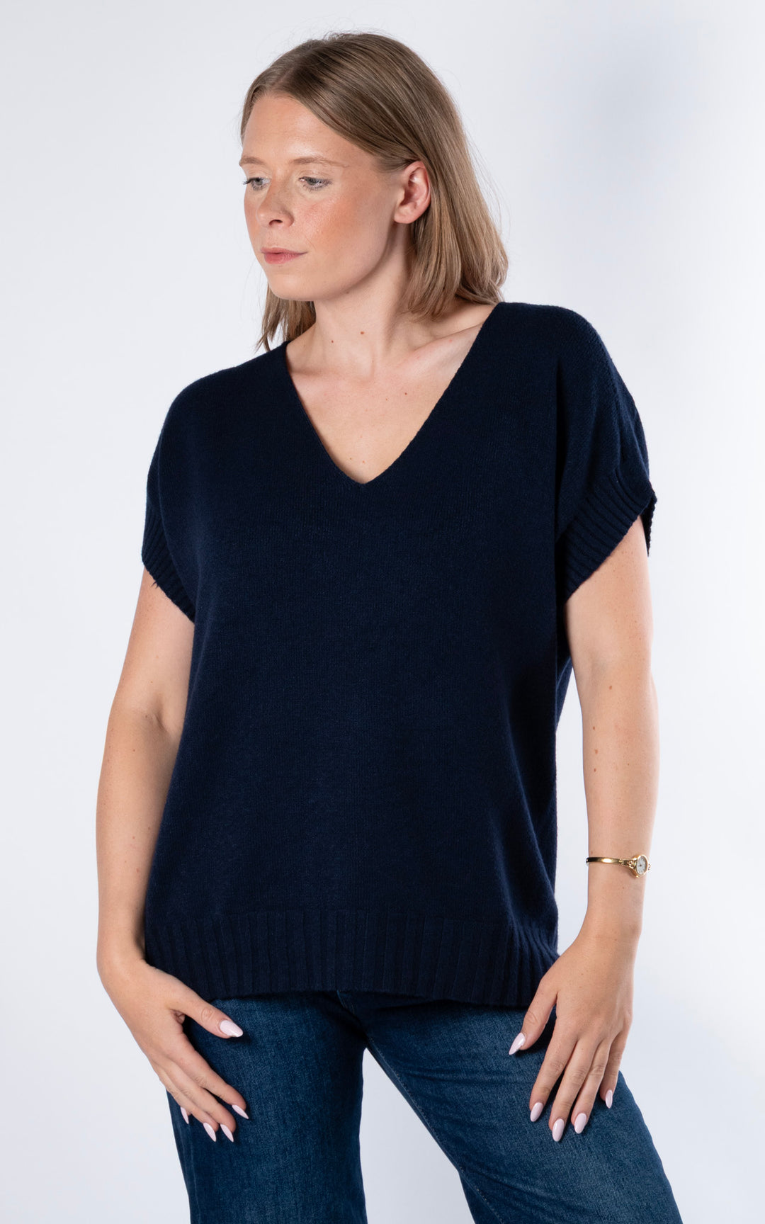 Rose Tank Knit | Navy
