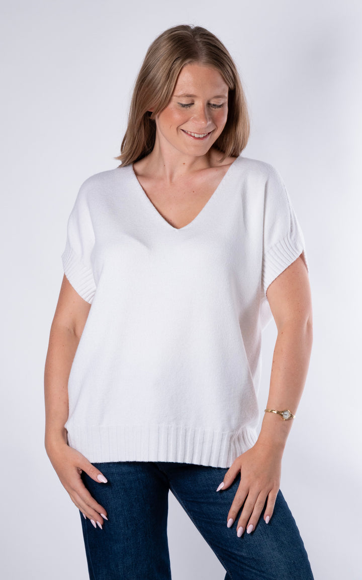 Rose Tank Knit | White