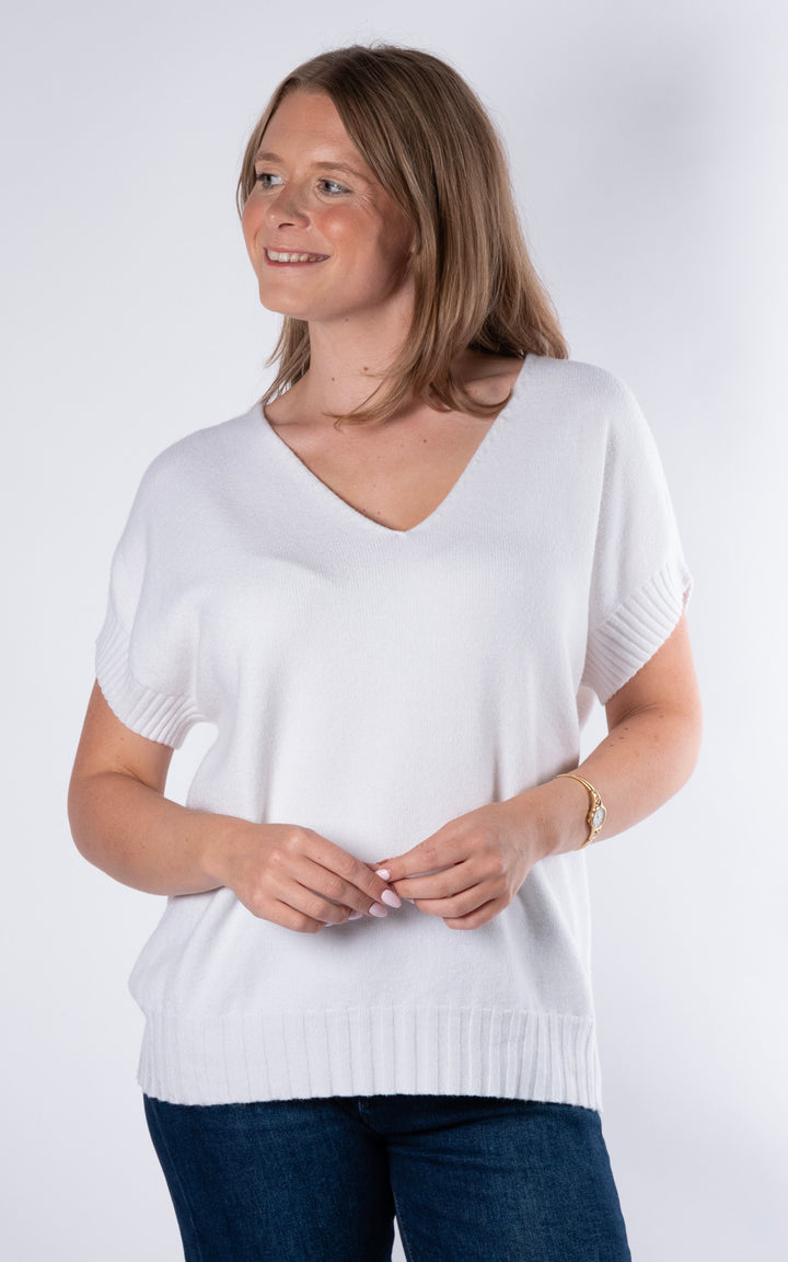 Rose Tank Knit | White