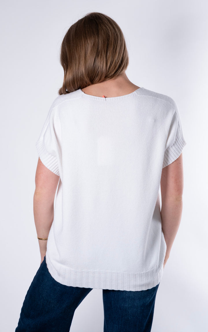 Rose Tank Knit | White