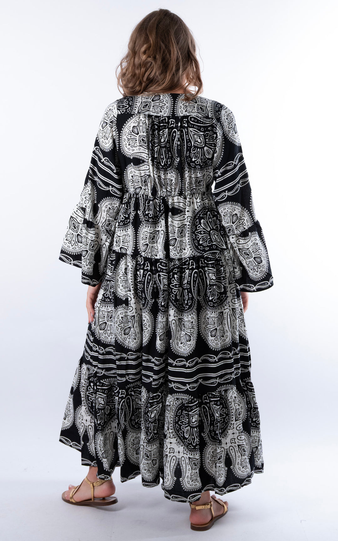 Rosetta Paisley Dress | Black