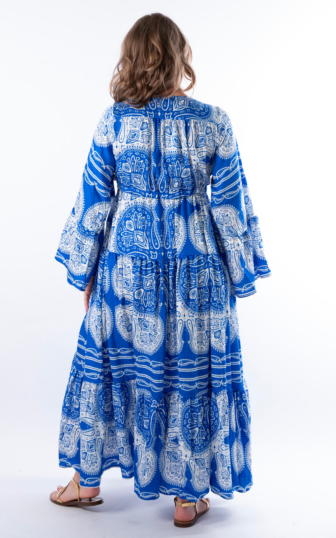 Rosetta Paisley Dress | Cobalt