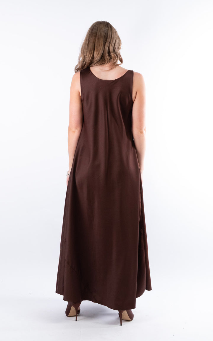 Roxanna Silk Maxi Dress | Chocolate