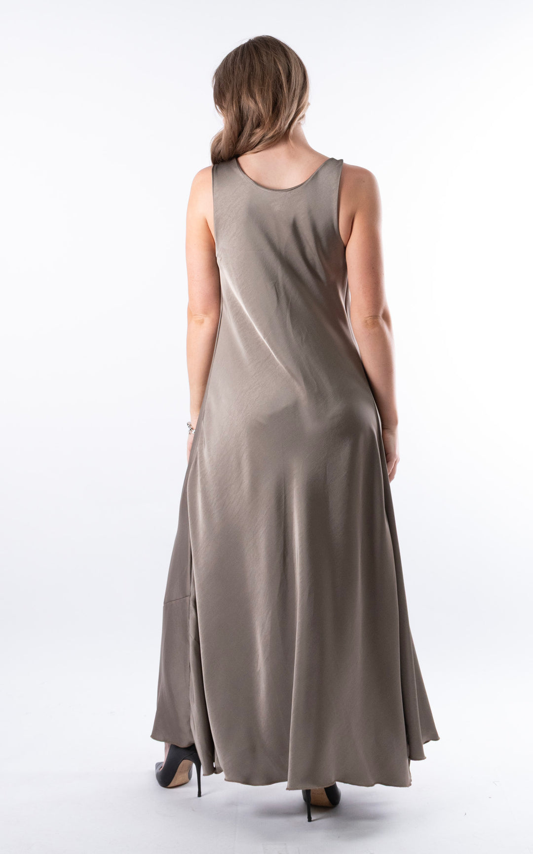 Roxanna Silk Maxi Dress | Mocha