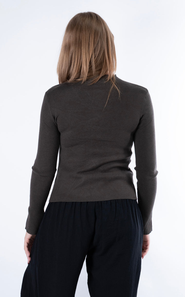 Ruched Button Cardigan | Khaki