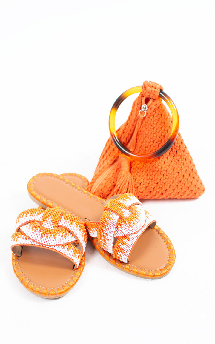 Beaded Sliders | Orange