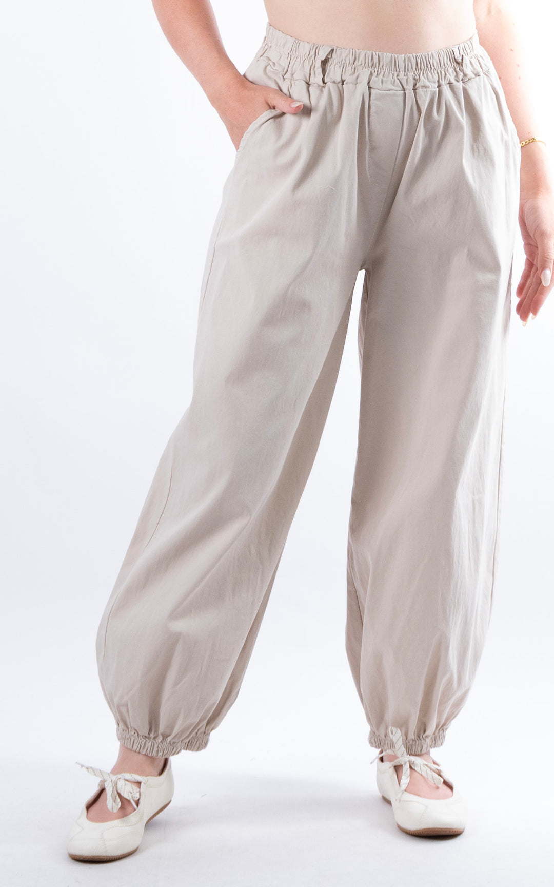 Sabrina Cuff Trouser Leg Trouser | Beige