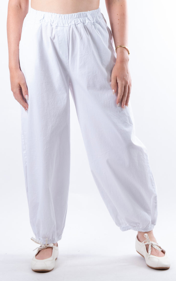 Sabrina Cuff Trouser Leg Trouser | White