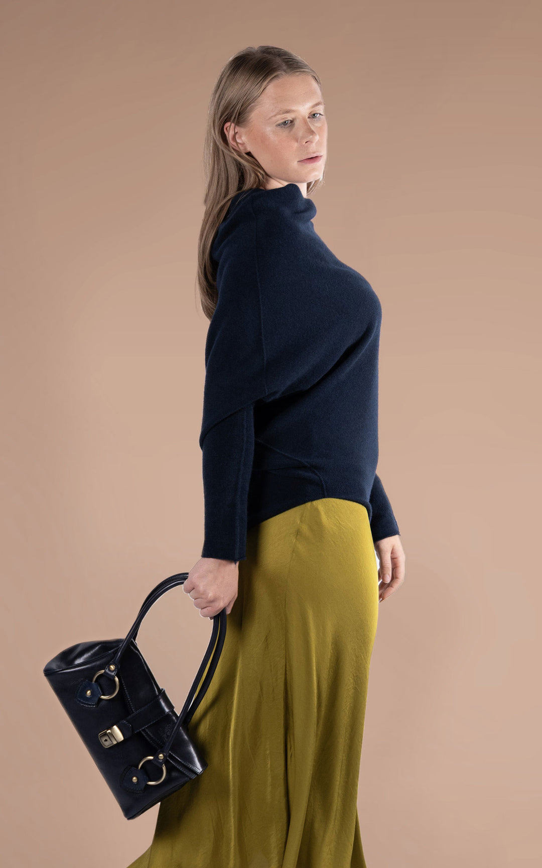 Saffron Asymmetric Jumper | Navy