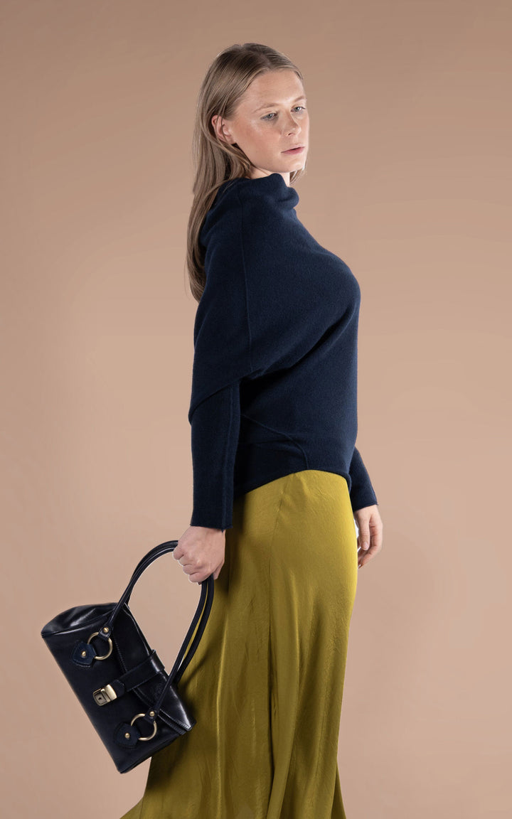 Saffron Asymmetric Jumper | Navy