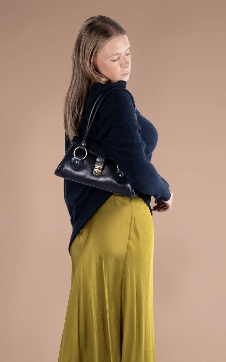 Saffron Asymmetric Jumper | Navy