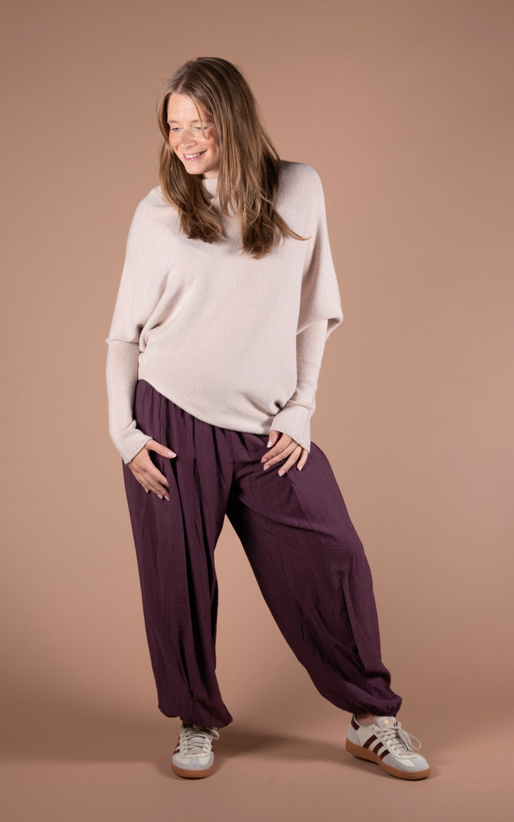 Saffron Asymmetric Jumper | Beige
