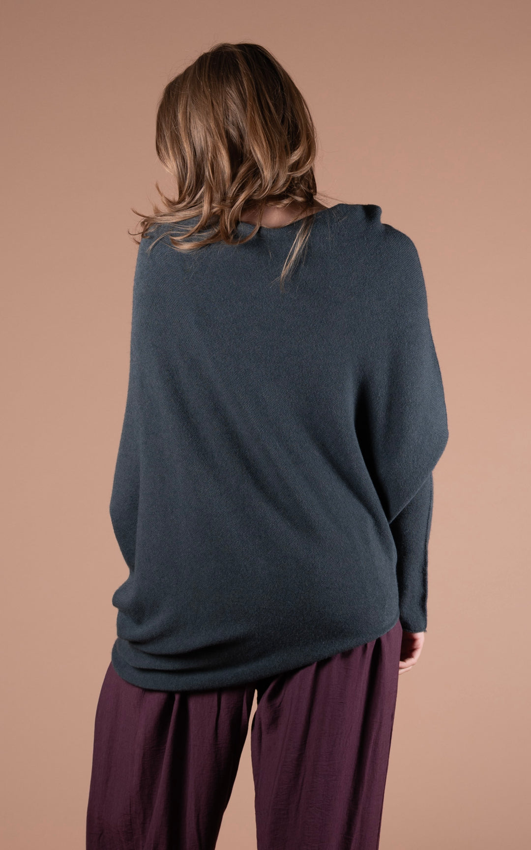 Saffron Asymmetric Jumper | Dark Grey
