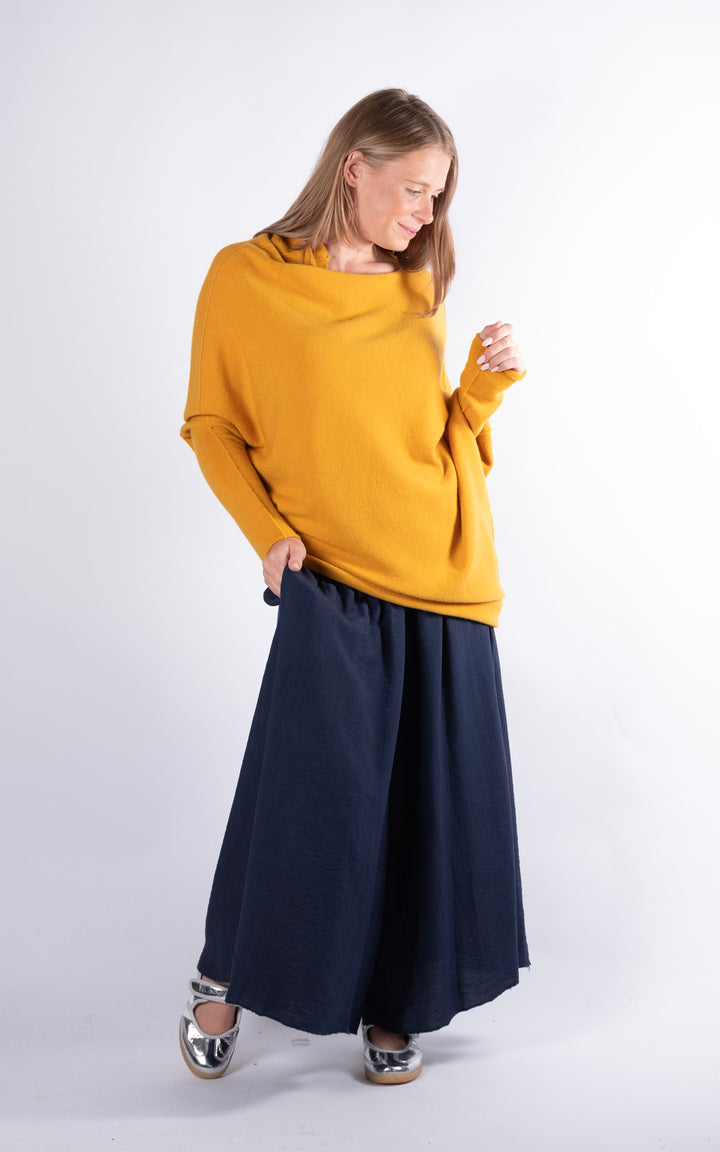 Saffron Asymmetric Jumper | Mustard