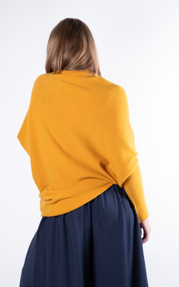 Saffron Asymmetric Jumper | Mustard