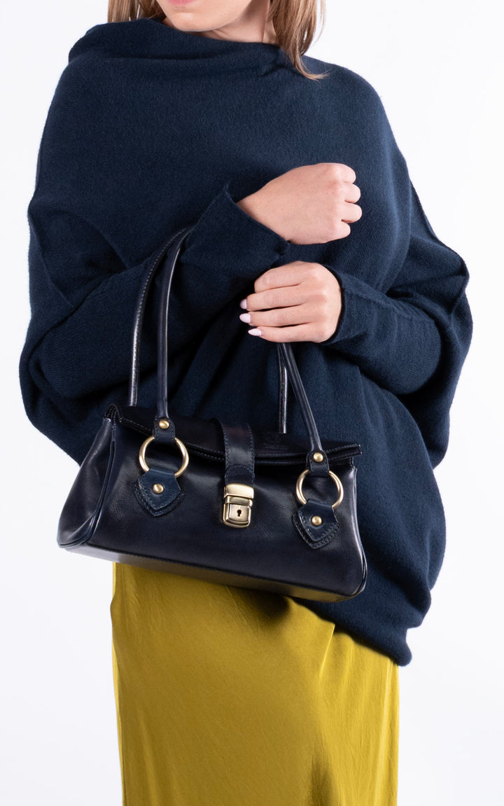 Saffron Asymmetric Jumper | Navy