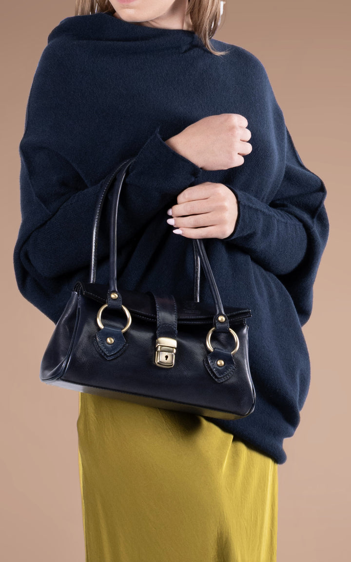 Saffron Asymmetric Jumper | Navy