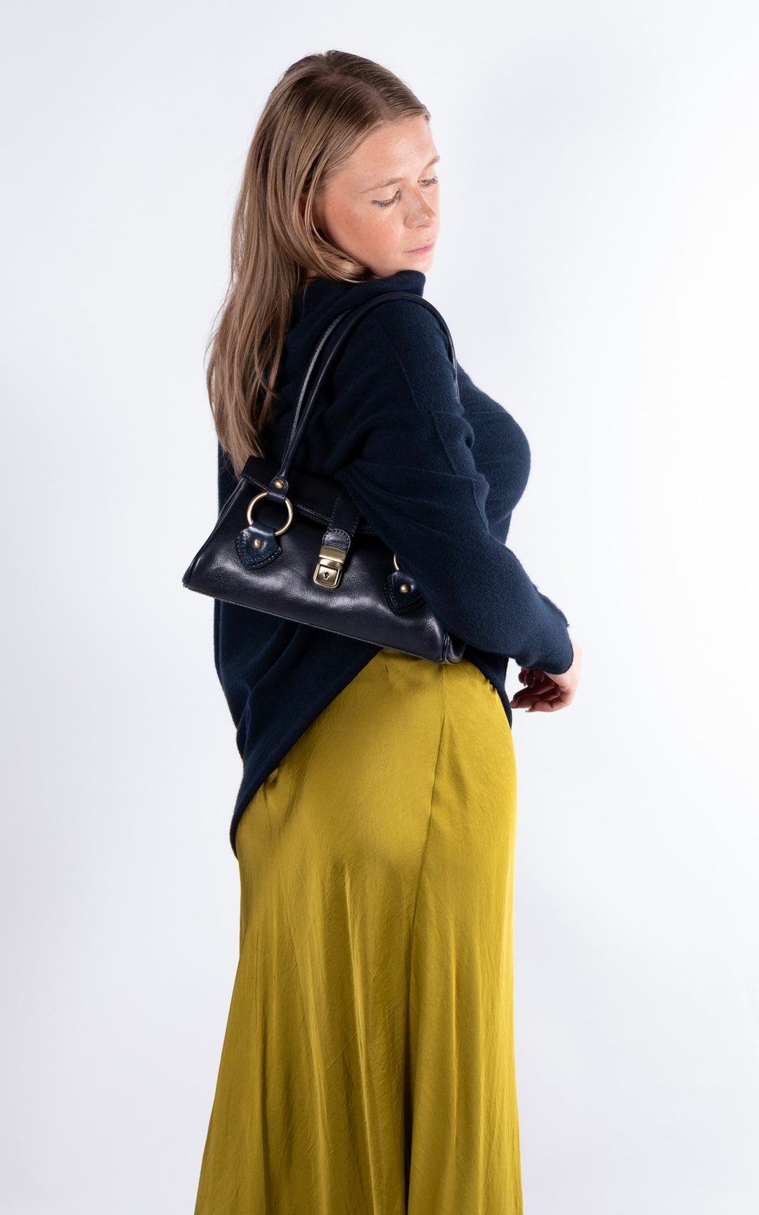 Saffron Asymmetric Jumper | Navy