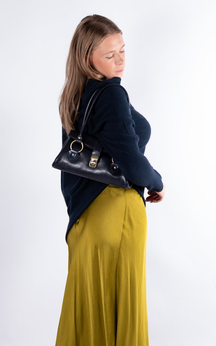 Saffron Asymmetric Jumper | Navy