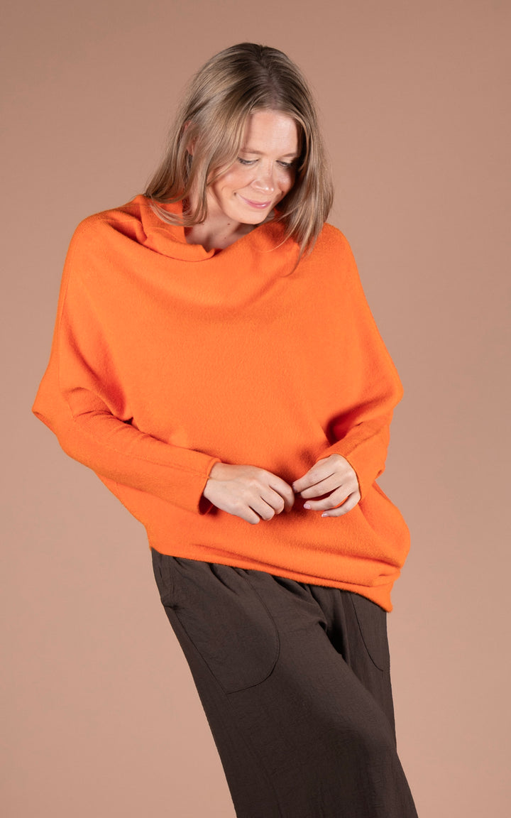 Saffron Asymmetric Jumper | Orange