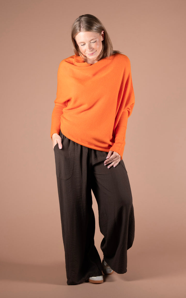 Saffron Asymmetric Jumper | Orange