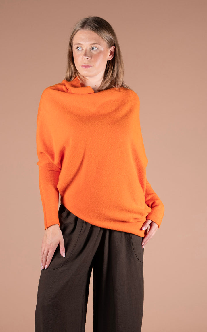 Saffron Asymmetric Jumper | Orange