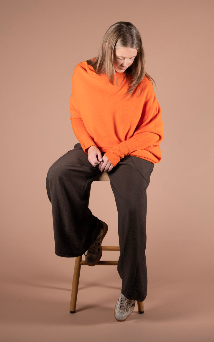 Saffron Asymmetric Jumper | Orange