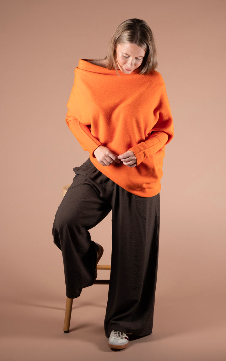 Saffron Asymmetric Jumper | Orange