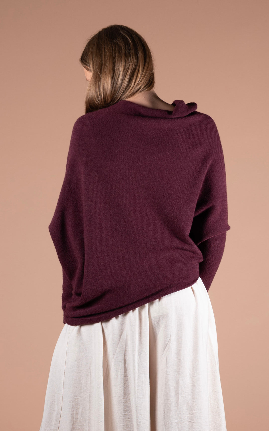 Saffron Asymmetric Jumper | Plum