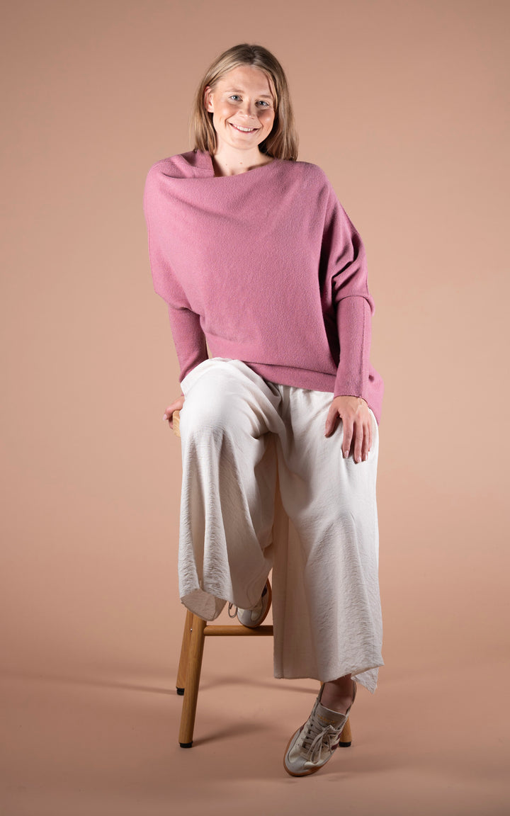 Saffron Asymmetric Jumper | Rose
